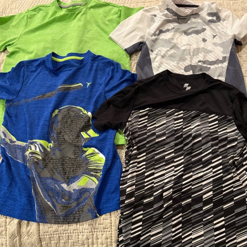 4 Active USA Kids' Short Sleeve Tees - Blue, Green, Black